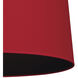 Williamsburg Custis 3 Light 25.5 inch Modern Brass Pendant Ceiling Light in Richmond Red With Blacksmith Black
